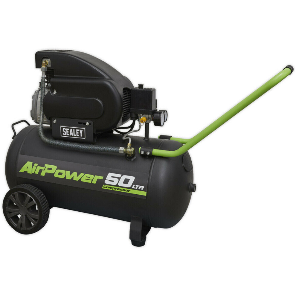 Direct Drive Air Compressor - 50L Capacity Tank - 2hp Induction Motor - 230V 